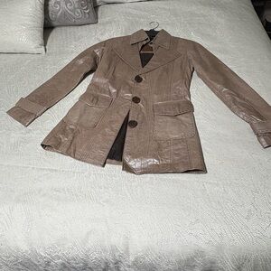 Vintage Antilope Hand Made Leather Women's Tan Color Jacket  XS